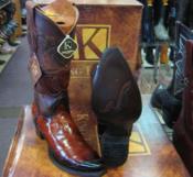  Mens Eel Cowboy Boot - "Cognac" Boot