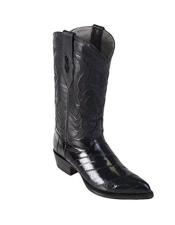  Mens Eel Cowboy Boot - "Black" Boot