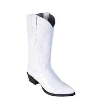  Mens Eel Cowboy Boot - "White" Boot