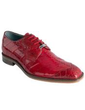  Belvedere NOME Genuine Ostrich and Eel Red