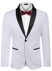  Chaqueta de esmoquin para hombre chaqueta de boda vestido de un botón