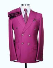  Rose Double Breasted Blazer With Gold Buttons - Sport Coat