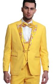  Mens Yellow Blazer - Yellow Sportcoat + Bowtie Yellow