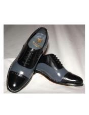  Mens Two Tone Shoes Black And Grey Stacy Baldwin Shoes