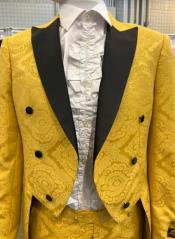  Style#-B6362 Mens Wedding Suit - Gold Prom Tuxedo Suit