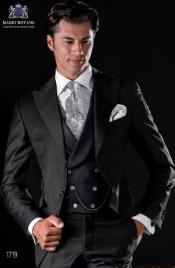  Mens Wedding Tuxedo - Groom Tuxedo - Gray Suit