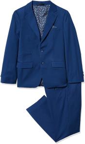 Isaac Mizrahi Boys 2-Piece Slim Cut Suit-Husky Sizes - Cobalt