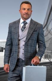  Plaid Suits - Windowpane Suits - Statement Suits - 100% Wool Suit