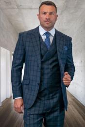  Plaid Suits - Windowpane Suits - Statement Suits - 100% Wool Suit