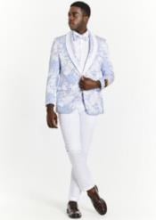  Style#-B6362 White Dinner Jacket - White Paisley Blazer - White Sportcoat With