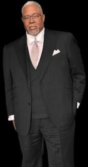  Suit With Double Breasted Vest - Pastor Suit - 1920s Style Dark