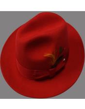  1930s Mens Hats For Sale - 1930s Fedora Red