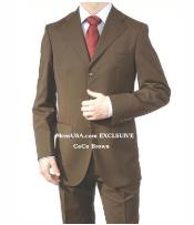  48 Short Suit - Mens Dark Brown Suits 48s