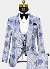  Silver And Blue Tuxedo Royal Blue and Silver