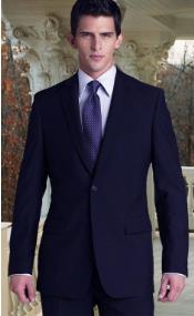 Mens 36 Long Suit - Size 36L Dark Navy Blue Suit