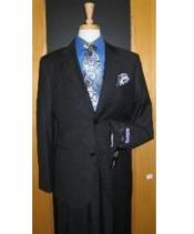  Mens 36 Long Suit - Size 36L Charcoal Pinstripe Suit