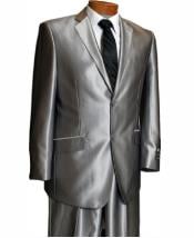 Mens 36 Long Suit - Size 36L Silver Suit