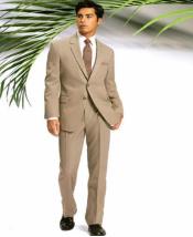 Mens 36 Long Suit - Size 36L Light Tan Suit