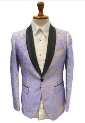  Style#-B6362 Red and Gold Tuxedo Dinner Jacket - Prom Blazer