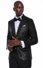 Party Suits - Fashion Black Suits - Mens Stage Festive Bright Color Suits