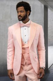  Style#-B6362 Blush Suit - Pink Tuxedo Suit - Prom Wedding Tuxedo Vested