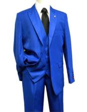  Mens Neon Blue Suit