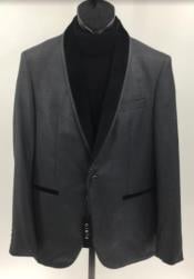  Black Dinner Jacket With Velvet Collar - Shawl Collar Black Blazer
