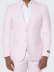  Mens Pink Suit Three Piece Set