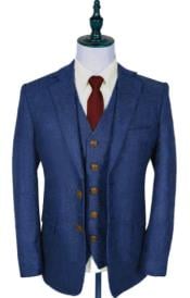  Vintage Suits - Tweed Suits - Herringbone Suits Blue
