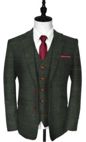  Vintage Suits - Tweed Suits - Herringbone Suits Green