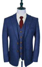  Vintage Suits - Tweed Suits - Herringbone Suits Blue