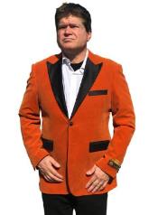  Orange Tuxedo Suit - Black and Orange Suit (Jacket and Pants)