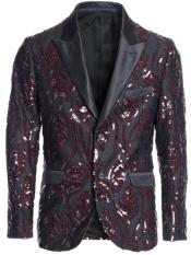  Style#-B6362 Sequin Blazer - Black -