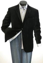  "Black" Mens Big and Tall Velvet Blazer - Velvet Sport Coat