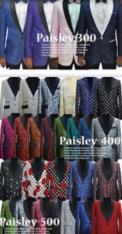  10 Fancy Paisley Blazer For (We Pick The Colors Based of Availability)