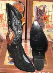  Botines Para Hombre Negro - Classic Cushioned Leather Pull Strap Black Los Altos Boots Mantarraya Skin Single Stone