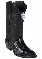  Botines Para Hombre Negro - Wild West Black Teju Lizard Cowboy Boots