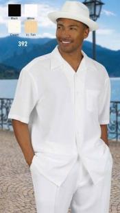  Mens Linen Walking Suit - "White" Summer Outfit - Mens Linen Suit