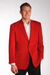  Mens Cashmere And Blazer - Winter Fabric Red Sport Coat