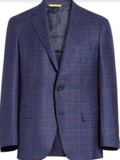  Style#-B6362 Mens 2 Button Suit Jacket Sport Coat Blazer Blue