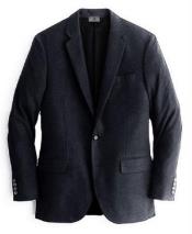  Black Mens Winter Blazer - Cashmere and Wool Winter Fabric Dress Jacket