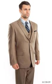  Cheap Plus Size Mens Dark Tan Suit For Big Men Online - Big and Tall Sizes