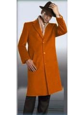  Bright Orange Suit With Pants - Light Orange Suit - Wool
