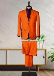  Bright Orange Suit With Pants - Light Orange Suit