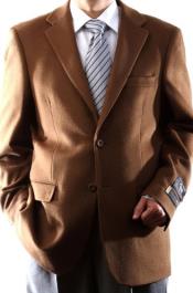  Mens Vicuna Sport Coat - Vicuna Light Brown - Dark Camel Color