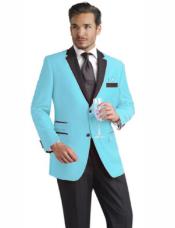  Mens Light Blue Summer Suit - Light Blue Wedding Suit