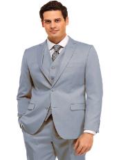  Mens Light Blue Summer Suit - Light Blue Wedding Suit - Wool