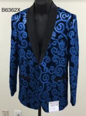  Style#-B6362 Mens Blazer - Royal Blue