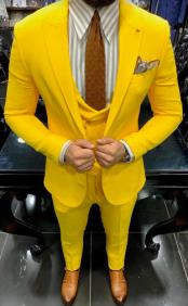  Mens Yellow Suit