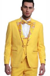  Mens Yellow Tuxedo Suit